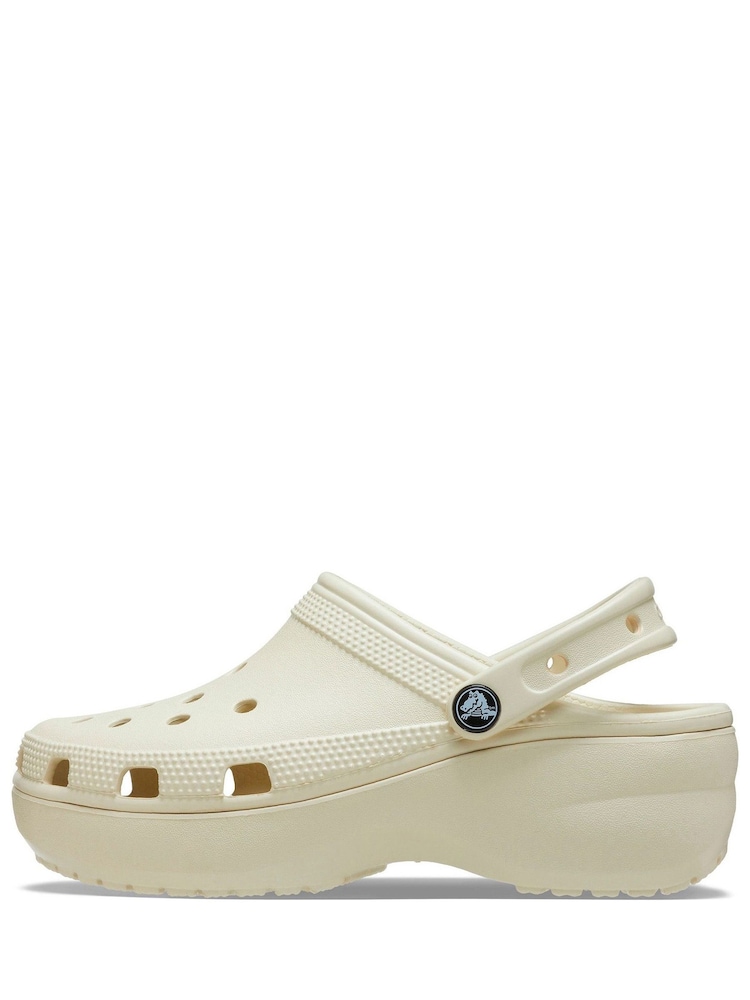 Crocs Light Cream Classic Platform Clogs - Image 2 of 9