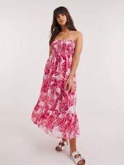 Figleaves Pink Fiji Tiered Beach Dress - Image 1 of 4