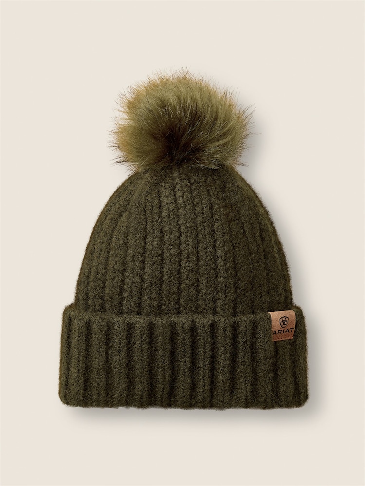Ariat Green Chilton Beanie - Image 1 of 2 Ariat Green Chilton Beanie - Image 1 of 2