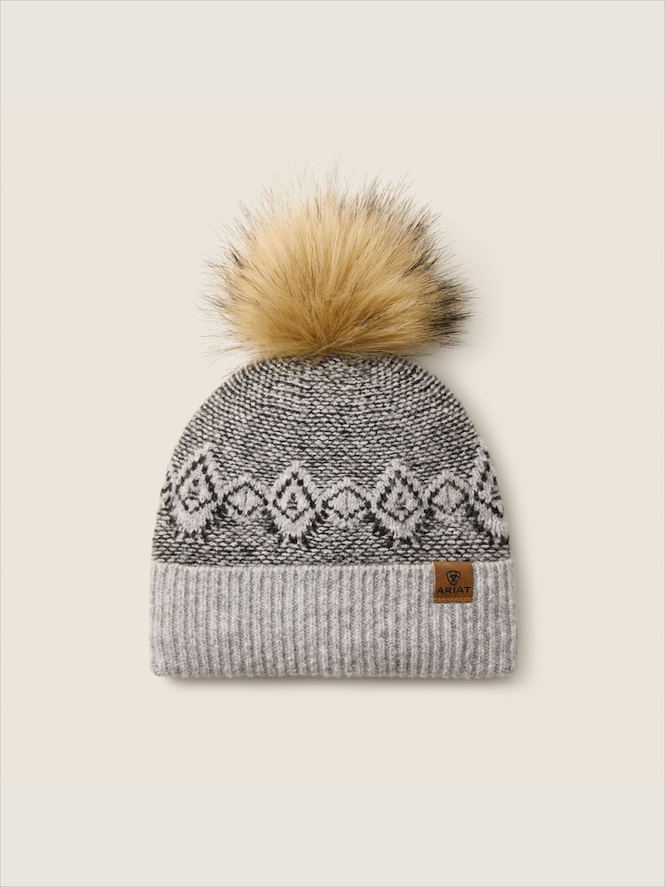 Ariat Grey Willow Beanie - Image 1 of 2 Ariat Grey Willow Beanie - Image 1 of 2