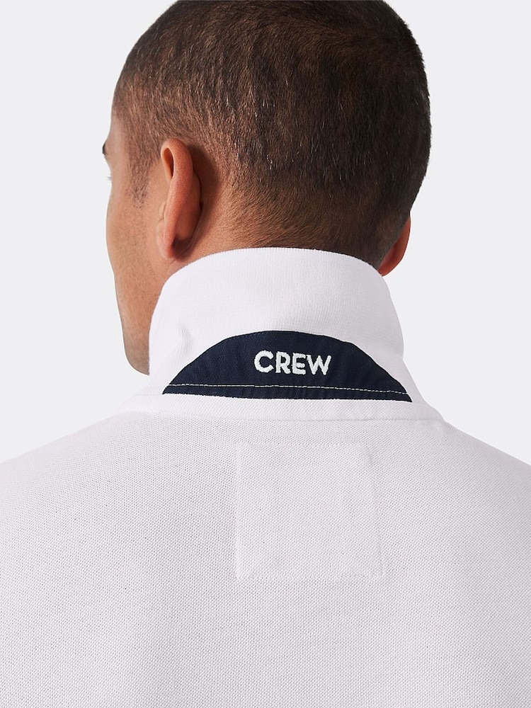 Crew Clothing White 100% Cotton Classic Pique Polo Shirt - Image 4 of 4