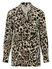 M&Co Natural Leopard Print Shirt - Image 2 of 2