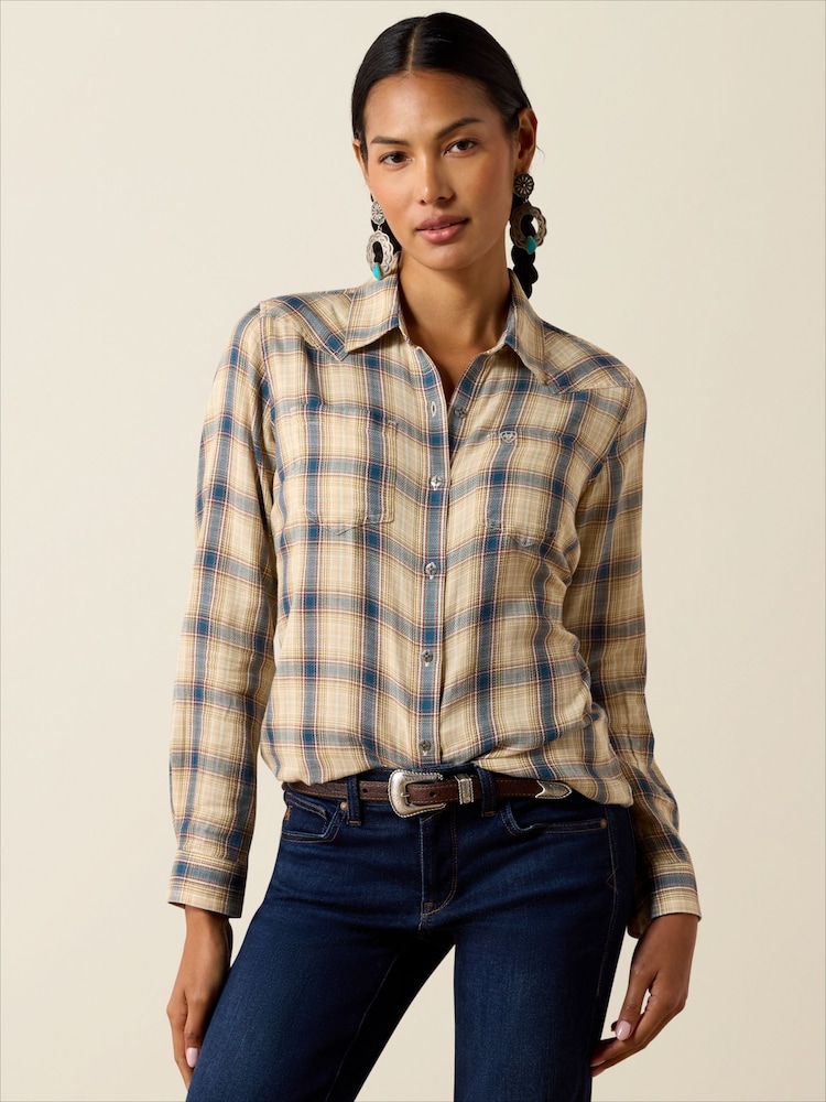 Ariat Cream Billie Jean Western Shirt - Image 1 of 4 Ariat Cream Billie Jean Western Shirt - Image 1 of 4
