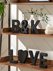Small Black Bronx Wood Effect Alphabet Ornament - Image 1 of 5