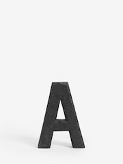 Small Black Bronx Wood Effect Alphabet Ornament - Image 2 of 5