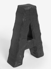 Small Black Bronx Wood Effect Alphabet Ornament - Image 3 of 5