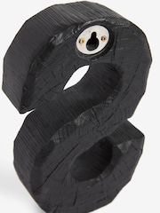 Small Black Bronx Wood Effect Alphabet Ornament - Image 4 of 5
