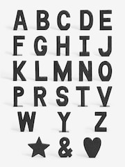 Small Black Bronx Wood Effect Alphabet Ornament - Image 5 of 5