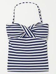 FatFace Blue Breton Twist Tankini Top - Image 4 of 4