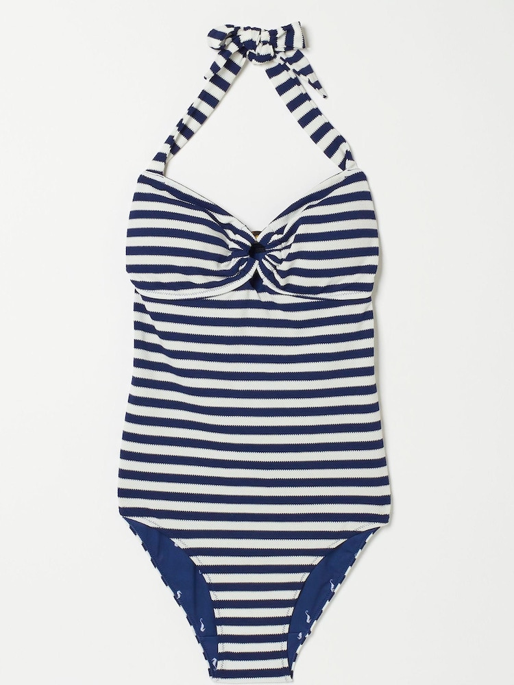 FatFace Blue Breton Hoop Swimsuit - Image 4 of 4 FatFace Blue Breton Hoop Swimsuit - Image 4 of 4