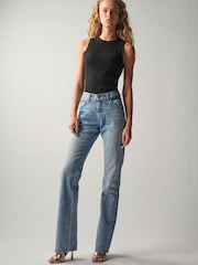 Own. Mid Blue Low Rise Flared Jeans - Image 1 of 6
