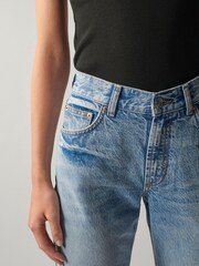 Own. Mid Blue Low Rise Flared Jeans - Image 3 of 6