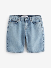 Mittelblau - Own Baggy Jeansshorts im Boyfriend Fit mit niedrigem Bund - Bild 8 von 8
