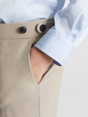 Reiss Stone Fine Junior Modern Fit Wool Trousers - Image 3 of 6
