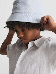 Reiss Blue/White Anderson Bucket Hat - Image 1 of 5