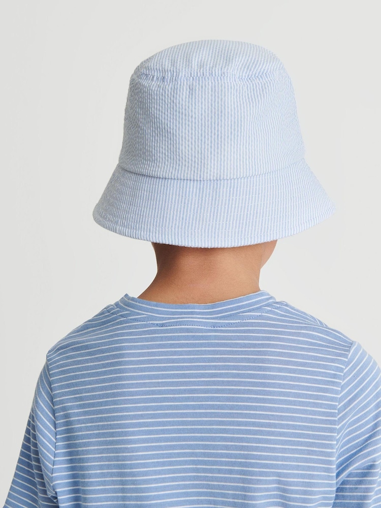Reiss Blue/White Anderson Bucket Hat - Image 5 of 5