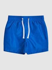 Reiss Bright Blue Wave Junior Plain Drawstring Swim Shorts - Image 2 of 5