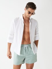 Reiss Mint Wave Plain Drawstring Swim Shorts - Image 1 of 6