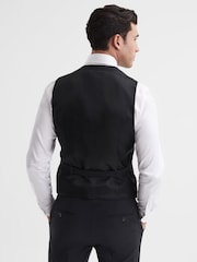 Reiss Black Hope Modern Fit Travel Waistcoat - Image 5 of 5
