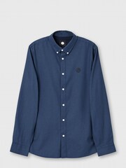 Pretty Green Navy Blue Micro Houndstooth Shirt - Image 4 of 7