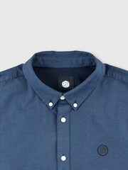 Pretty Green Navy Blue Micro Houndstooth Shirt - Image 5 of 7