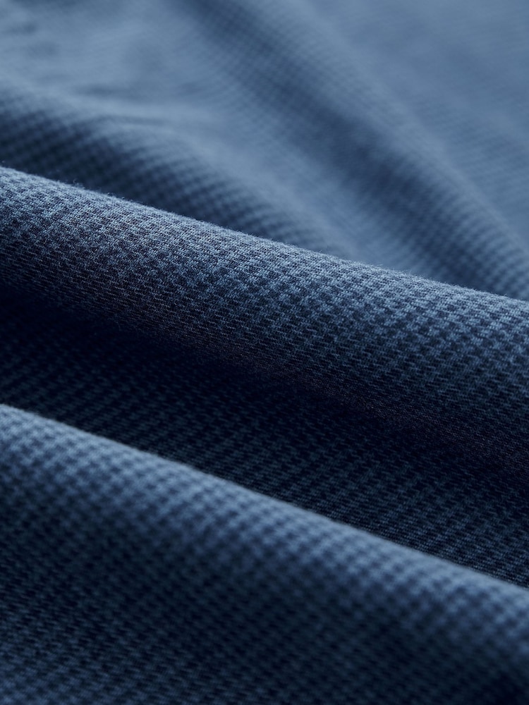 Pretty Green Navy Blue Micro Houndstooth Shirt - Image 7 of 7