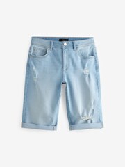 Bleach Hourglass Denim Knee Length Shorts - Image 7 of 8