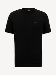 BOSS Black Regular Fit 100% Cotton Tonal Rubber Logo T-Shirt - Image 5 of 5