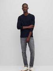 BOSS Blue Virgin Wool Knitted Jumper - Image 3 of 5