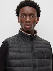 BOSS Black Water Repellent 3D Tape Logo Padded Quilted Gilet - Image 5 of 6