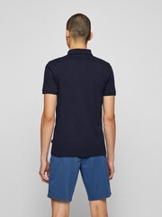 BOSS Navy Blue Slim Fit Box Logo Polo Shirt - Image 2 of 5