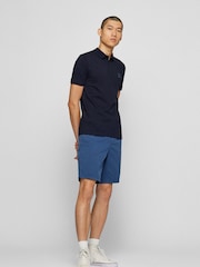 BOSS Navy Blue Slim Fit Box Logo Polo Shirt - Image 3 of 5