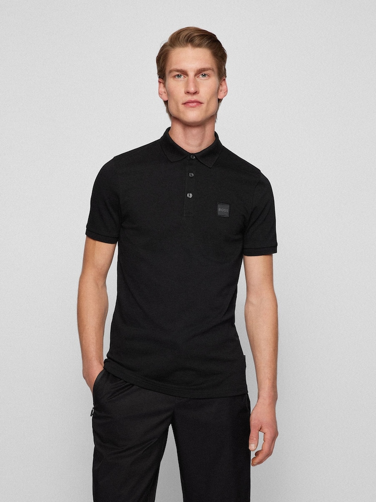 BOSS Black Slim Fit Box Logo Polo Shirt - Image 1 of 5