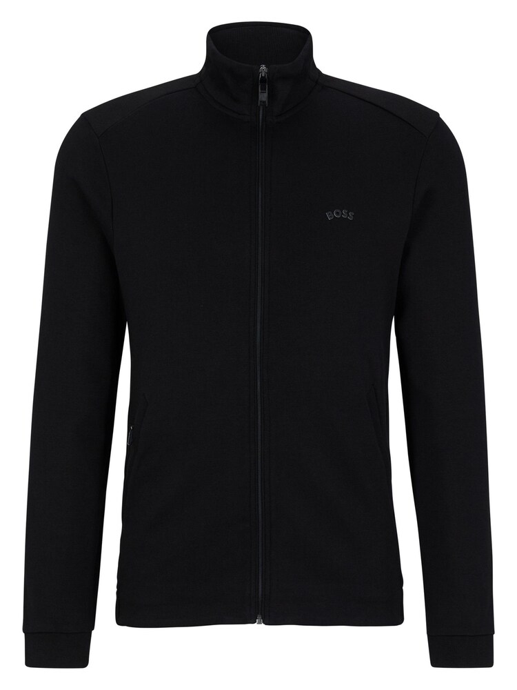 BOSS Black Skaz Curved Zip Through 100% Cotton Sweatshirt - Image 5 of 5