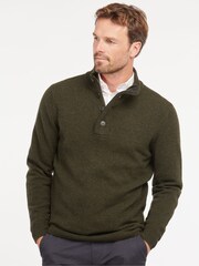 Barbour® Green Essential Patch Half Zip Jumper - Image 1 of 7