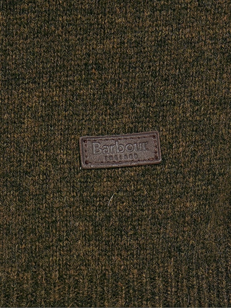 Barbour® Green Essential Patch Half Zip Jumper - Image 7 of 7