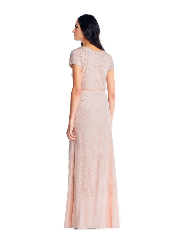 Adrianna Papell Blouson Beaded Dress - Image 2 of 2 Adrianna Papell Blouson Beaded Dress - Image 2 of 2
