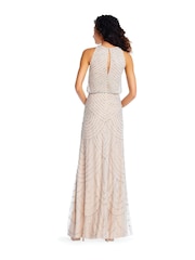 Adrianna Papell Beaded Halter Gown - Image 2 of 4