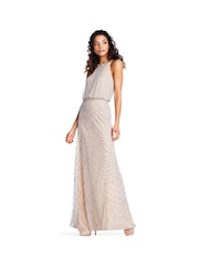 Adrianna Papell Beaded Halter Gown - Image 3 of 4