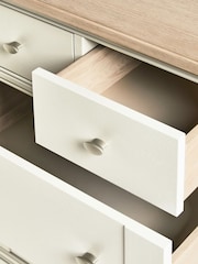 Chalk White Hampton Painted Oak Collection 5 Drawer Tall Chest of Drawers - Image 7 of 8
