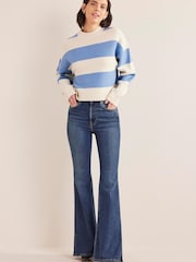 Boden Blue High Rise Split Flare Jeans - Image 3 of 6