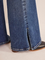 Boden Blue High Rise Split Flare Jeans - Image 5 of 6