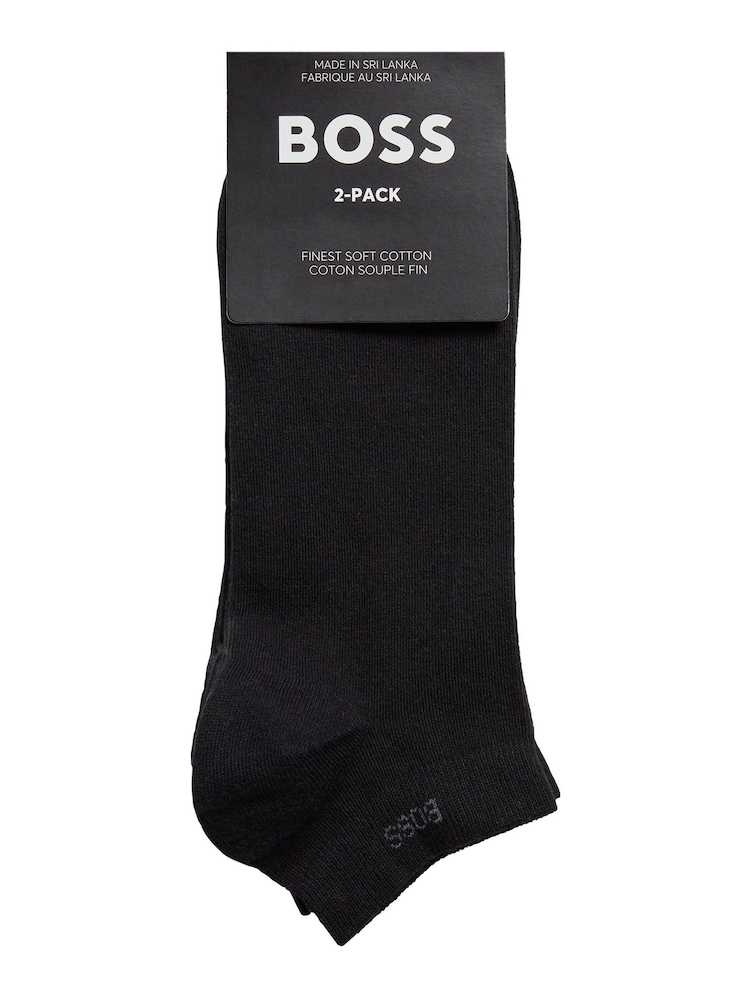 BOSS Black Ankle Socks 2 Pack - Image 2 of 3