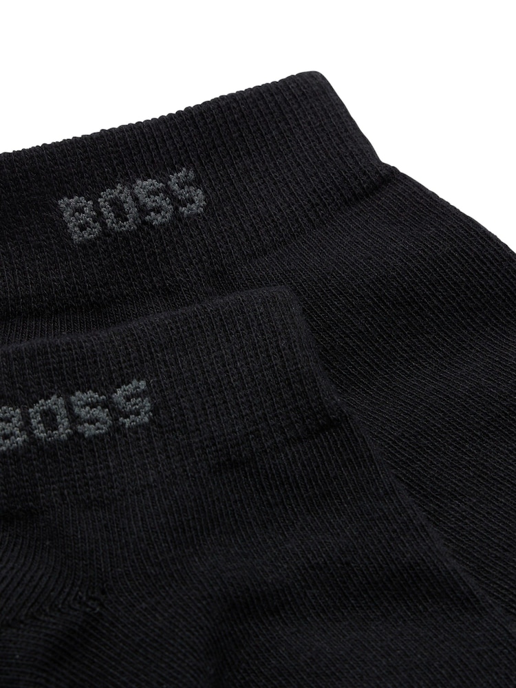 BOSS Black Ankle Socks 2 Pack - Image 3 of 3