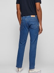 BOSS Light Blue Maine Straight Fit Stretch Jeans - Image 2 of 5