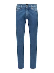 BOSS Light Blue Maine Straight Fit Stretch Jeans - Image 5 of 5
