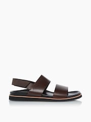 Dune London Brown Idda Utilitarian Strap Sandals - Image 1 of 5