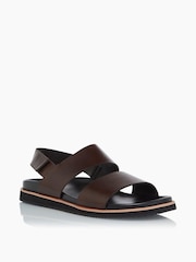 Dune London Brown Idda Utilitarian Strap Sandals - Image 3 of 5