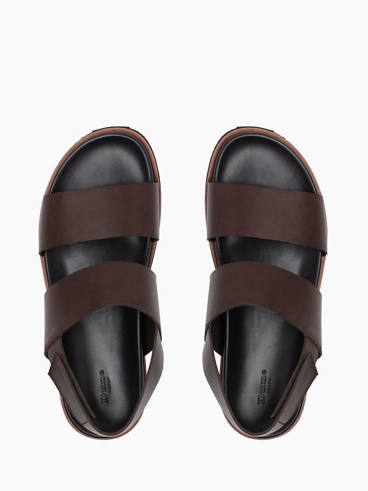 Dune London Brown Idda Utilitarian Strap Sandals - Image 5 of 5
