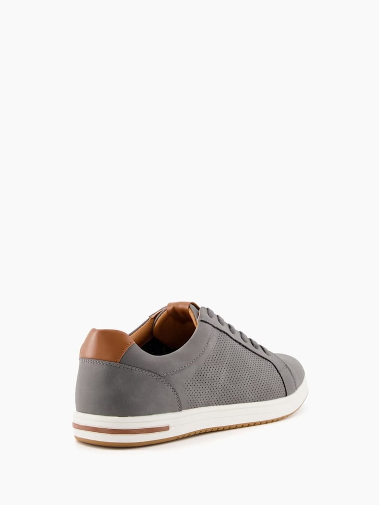 Dune London Dark Grey Standard Fit Tezzy Perf Trainers - Image 5 of 6